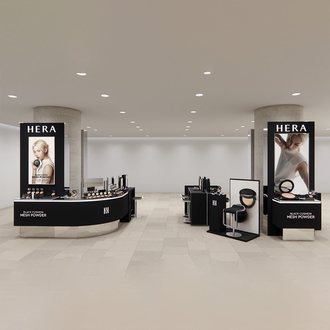 HERA   BLACK CUSHION MESH POWDER   POP UP EVENT